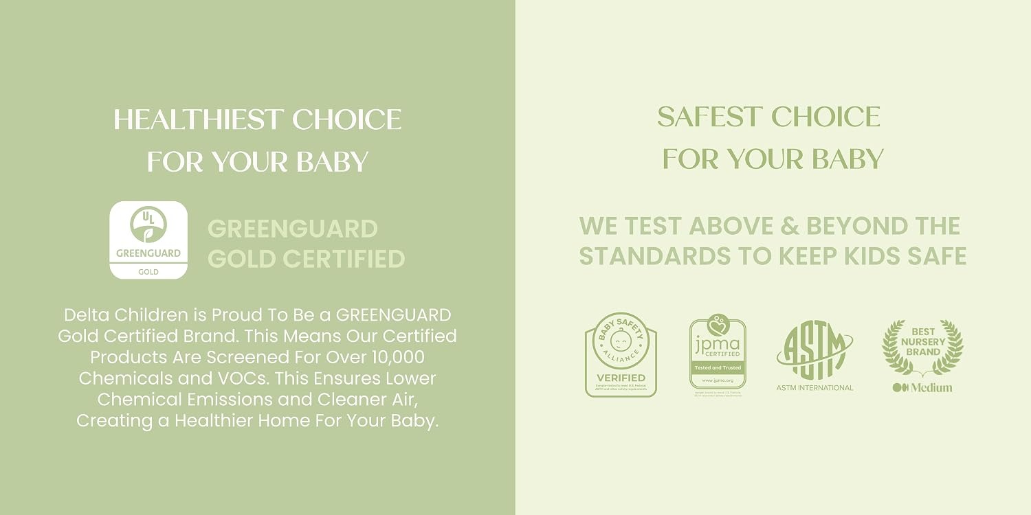Delta Children | Baby & Kids Furniture – Convertible Crib That Grows With Your Child, JPMA Certified, Non-Toxic Paint - Delta Children Official Brand