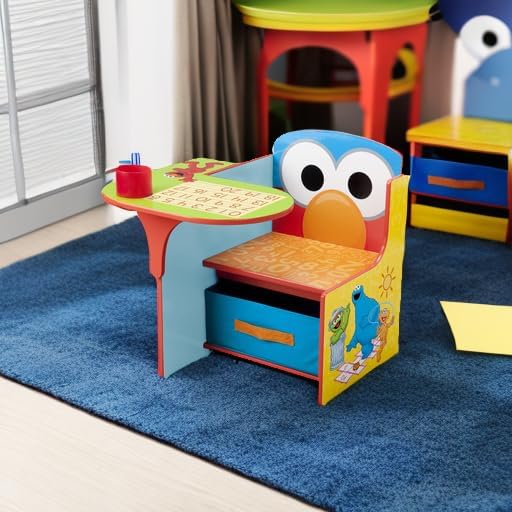 Delta Children Chair Desk with Storage Bin, Sesame Street